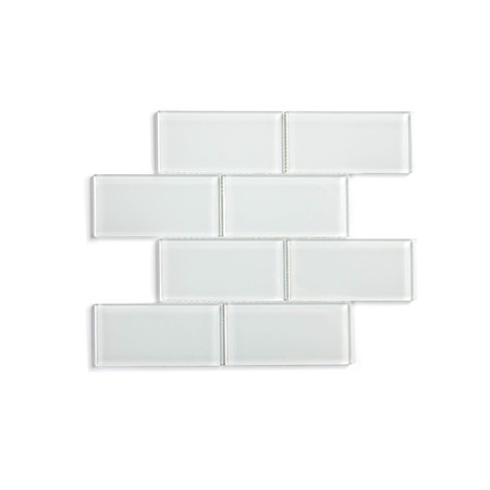 Newage Products Glass Subway Tile, Super White, 11PK 80010